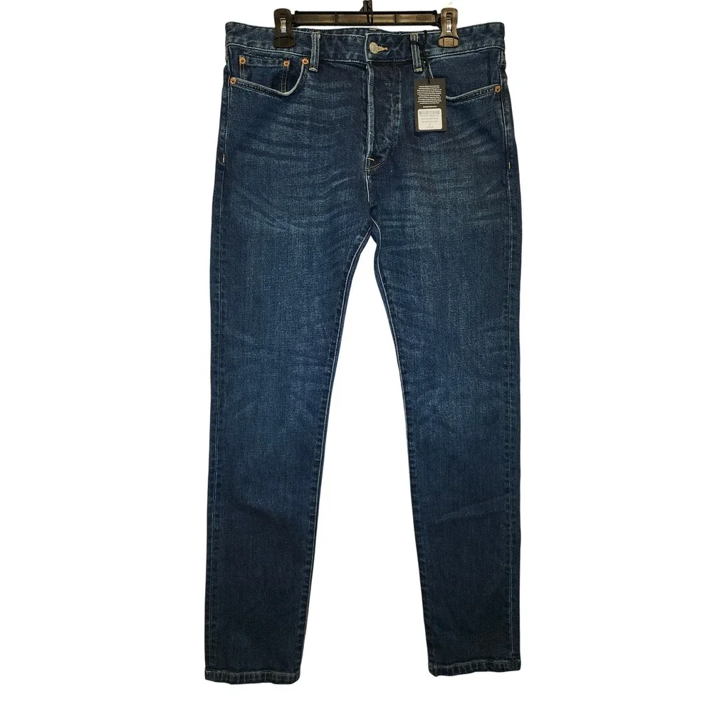 Buck Mason Maverick Slim Jean Medium Wash Mens 34x33 BM12101.242